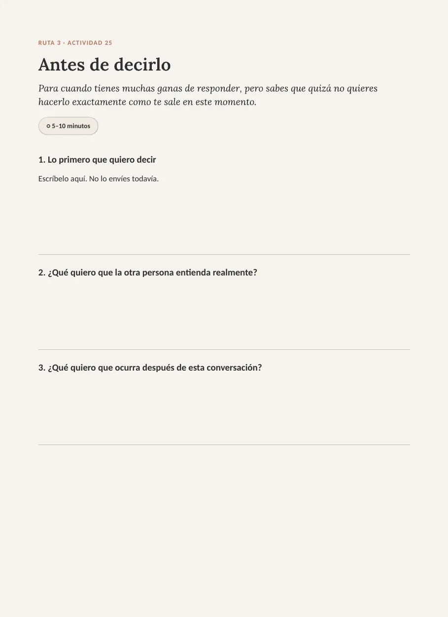 Actividad 25: Antes de decirlo